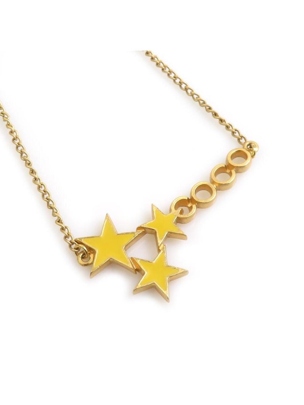 Auth Chanel Coco Star Necklace #293534C38B